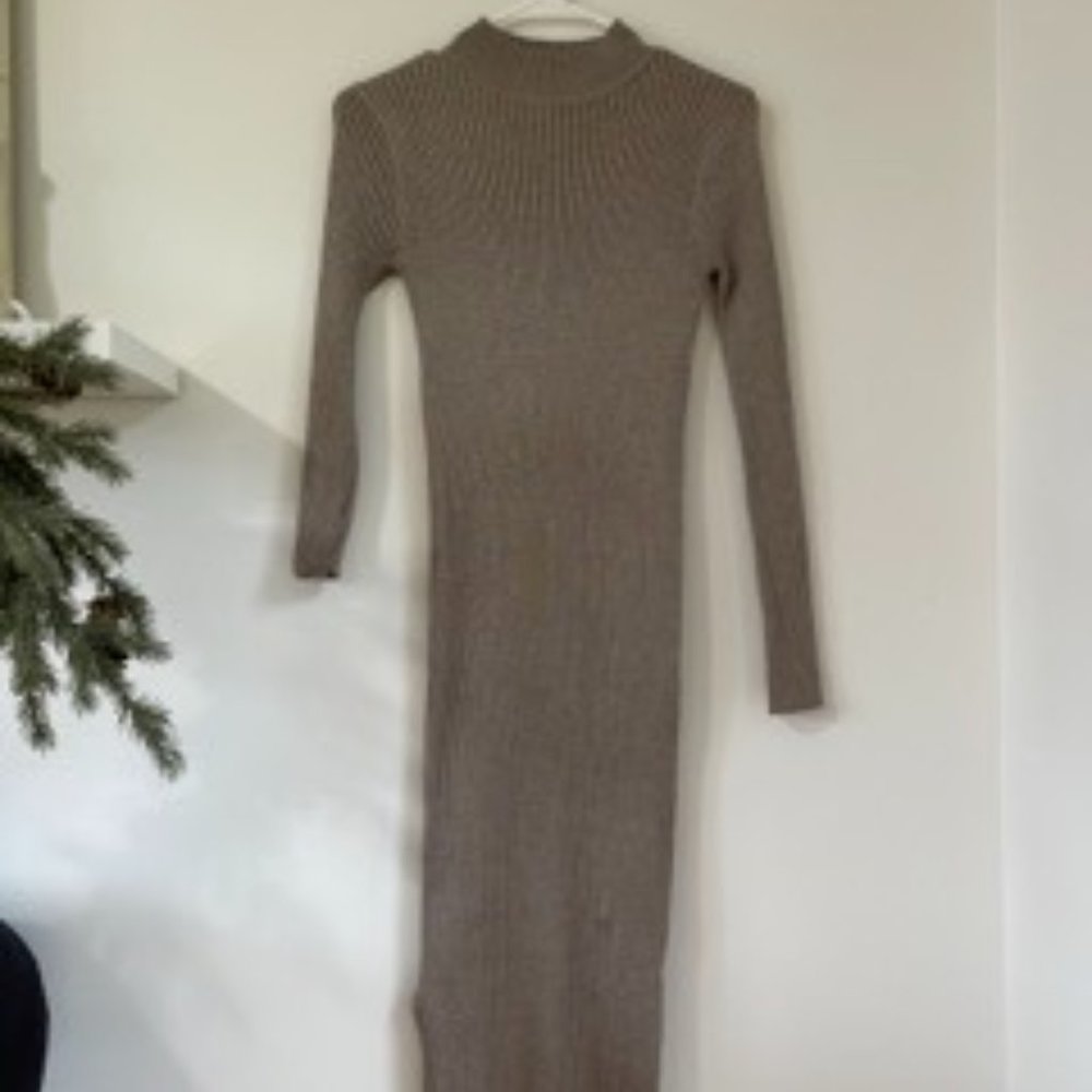 Taupe Sweater Dress